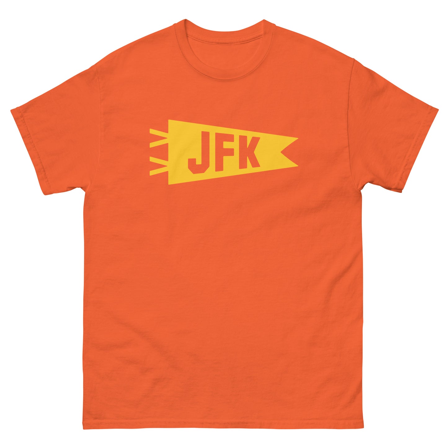 Airport Code Men's T-Shirt - Yellow Graphic • JFK New York City • YHM Designs - Image 02