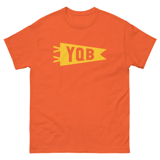 Airport Code Men's T-Shirt - Yellow Graphic • YQB Quebec City • YHM Designs - Image 02