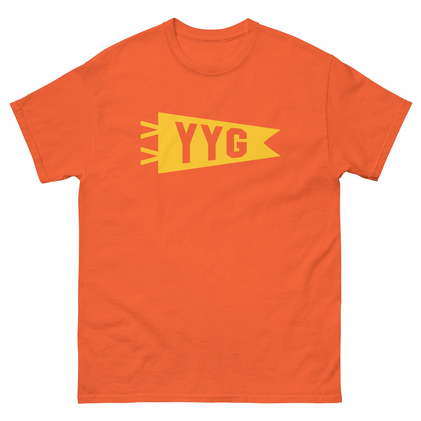 Airport Code Men's T-Shirt - Yellow Graphic • YYG Charlottetown • YHM Designs - Image 02