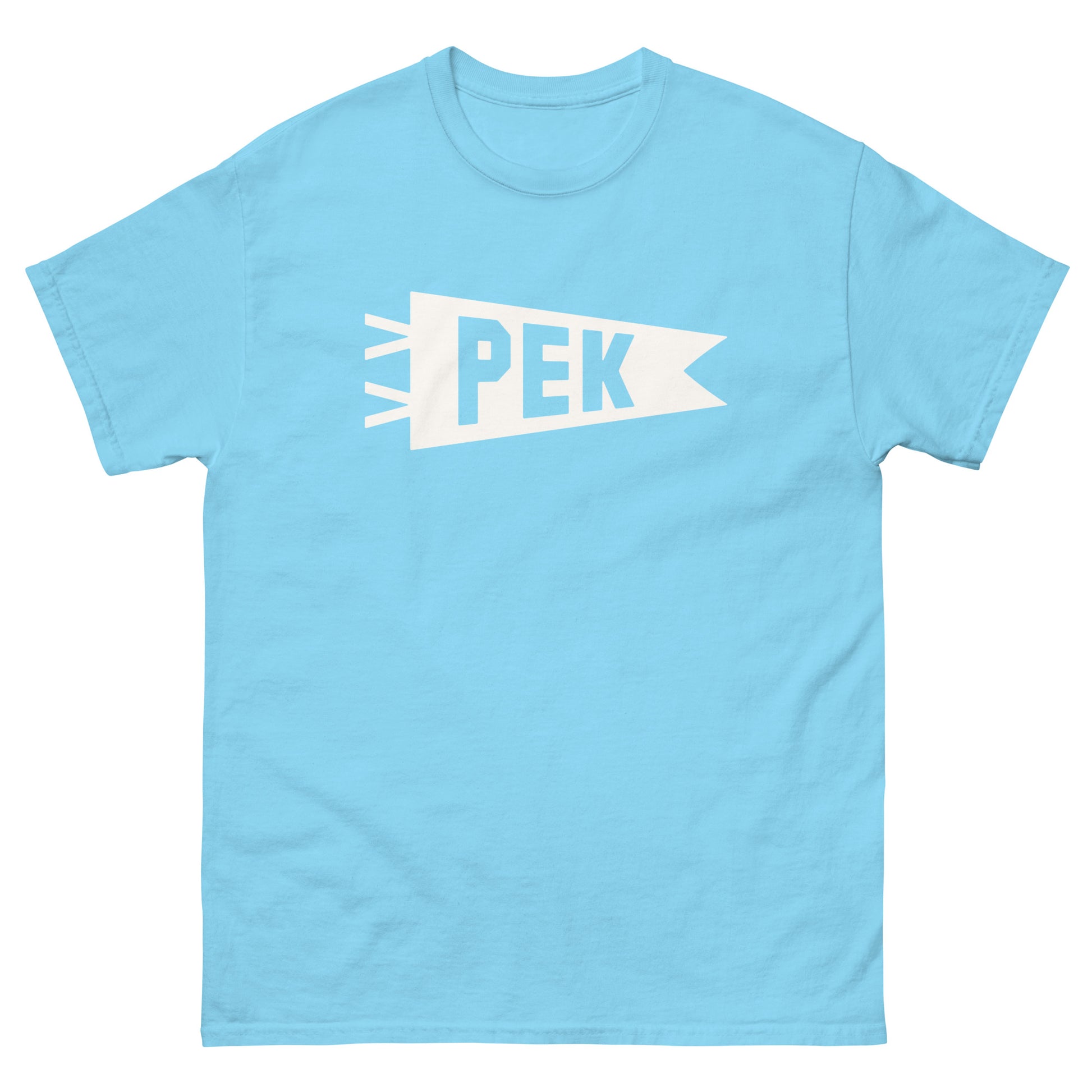 Airport Code Men's T-Shirt - White Graphic • PEK Beijing Souvenir • YHM Designs - Image 02