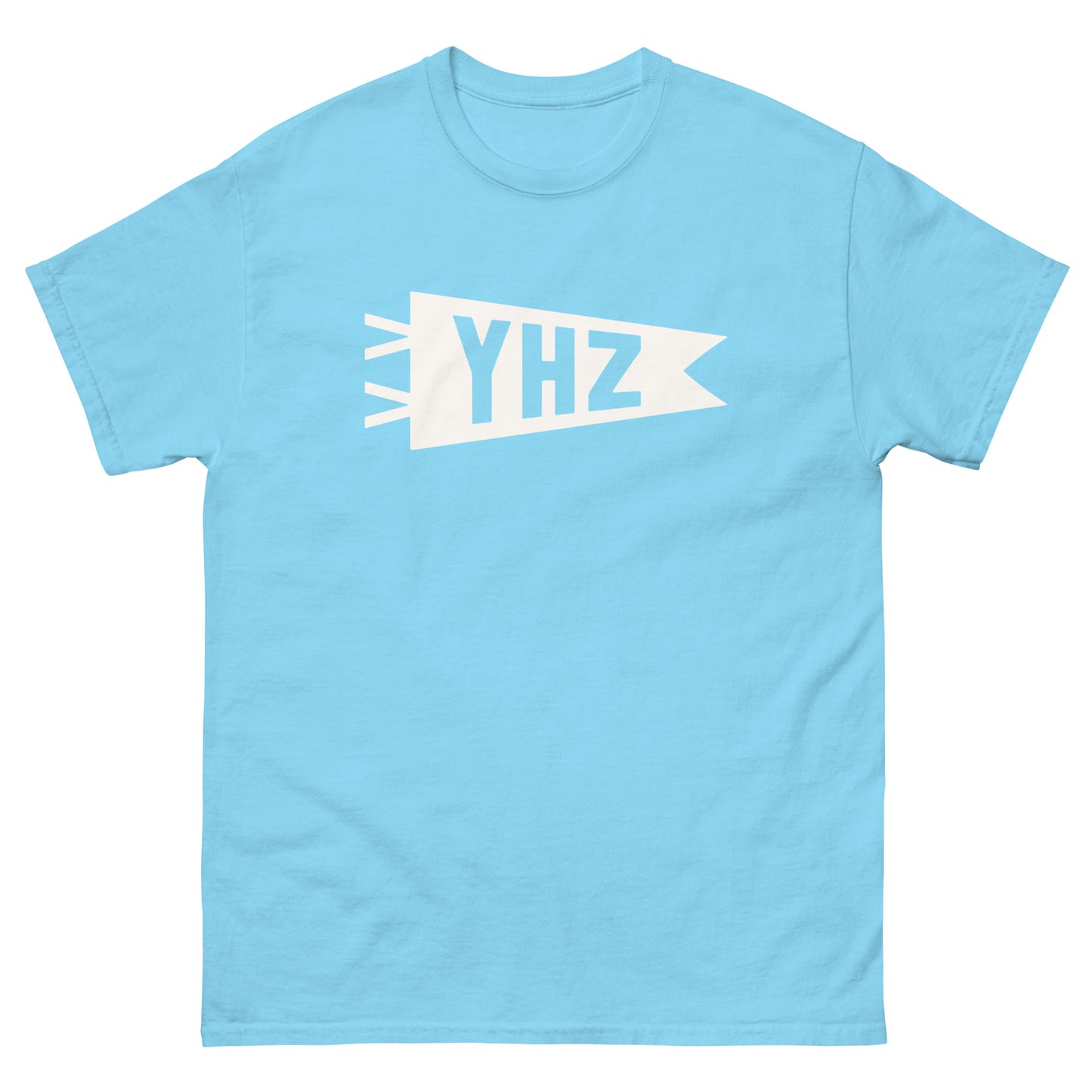 Airport Code Men's T-Shirt - White Graphic • YHZ Halifax • YHM Designs - Image 02