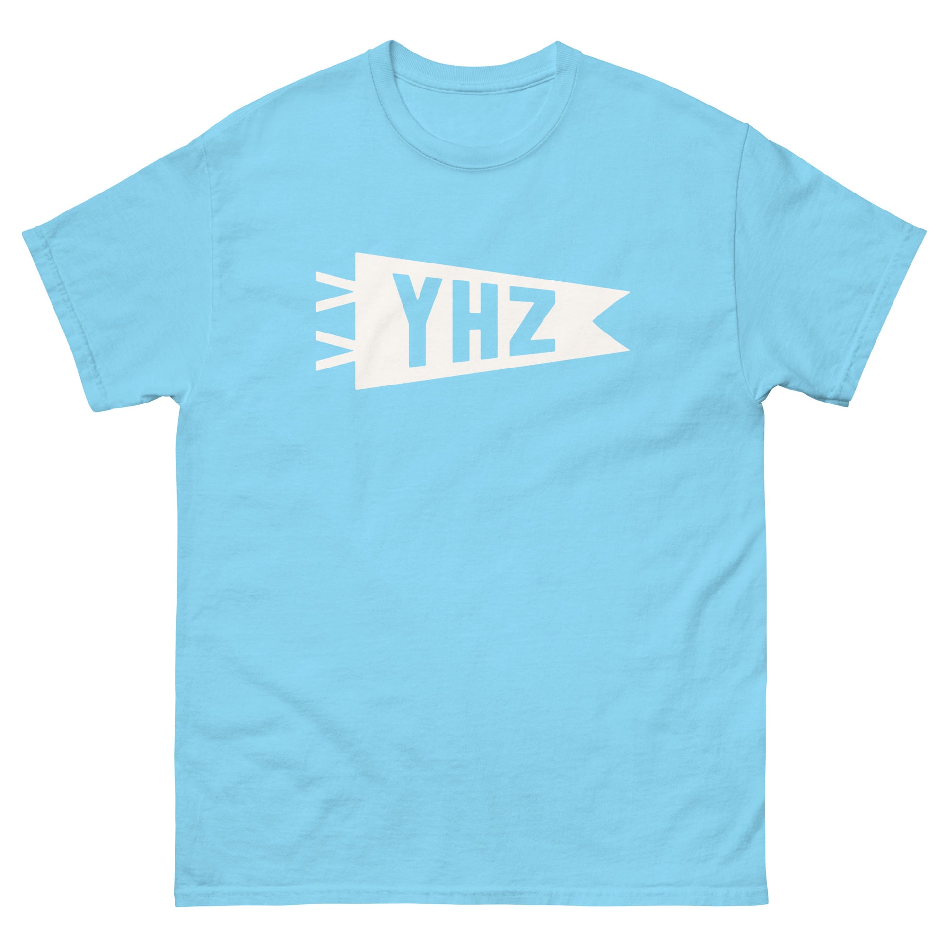 Airport Code Men's T-Shirt - White Graphic • YHZ Halifax • YHM Designs - Image 02