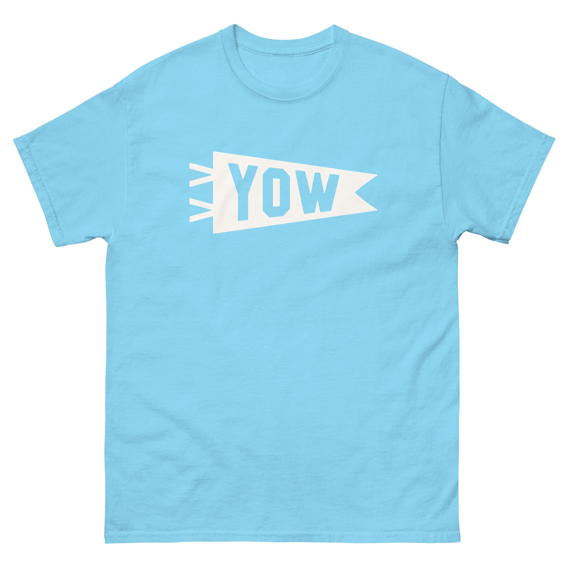 Airport Code Men's T-Shirt - White Graphic • YOW Ottawa • YHM Designs - Image 02