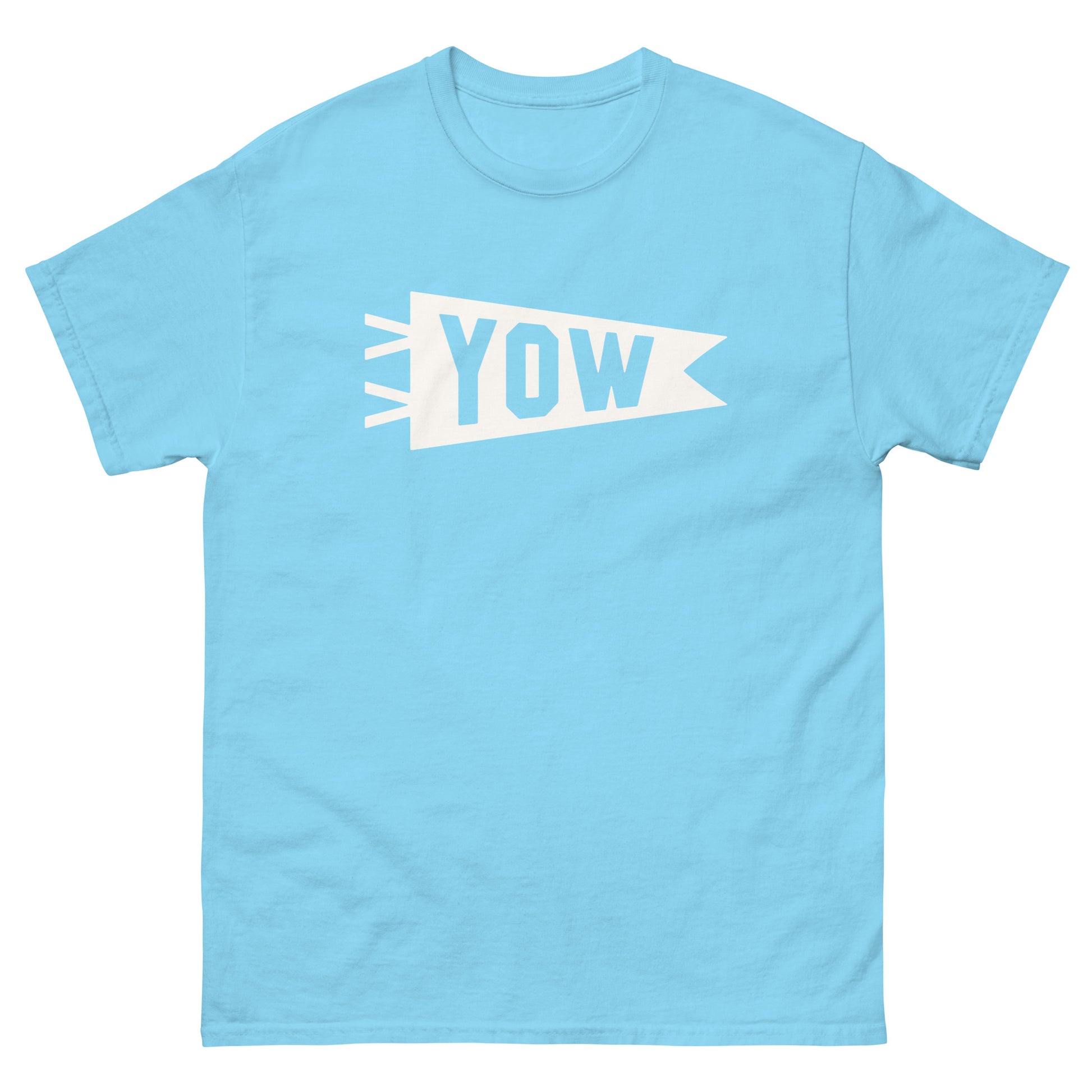 Airport Code Men's T-Shirt - White Graphic • YOW Ottawa Souvenir • YHM Designs - Image 02