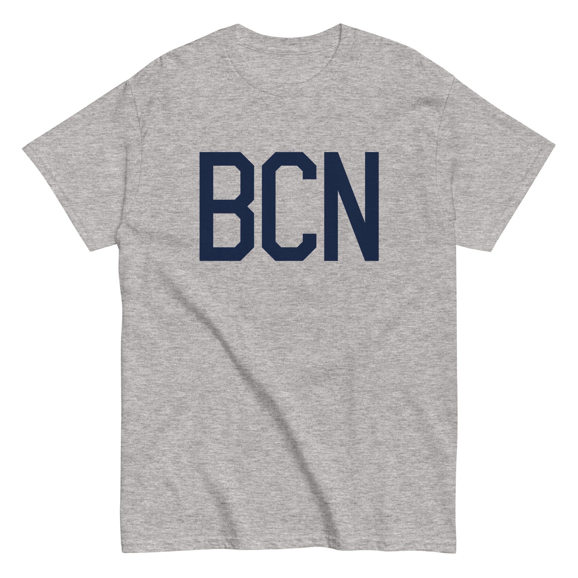 Aviation-Theme Men's T-Shirt - Navy Blue Graphic • BCN Barcelona • YHM Designs - Image 02