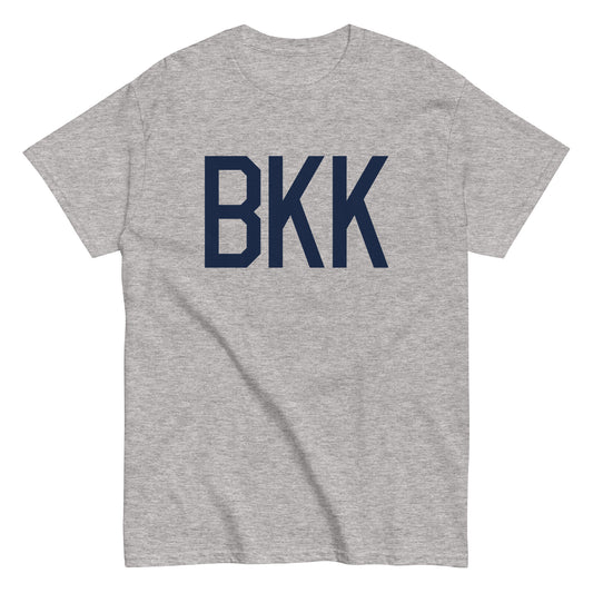 Aviation-Theme Men's T-Shirt - Navy Blue Graphic • BKK Bangkok • YHM Designs - Image 02
