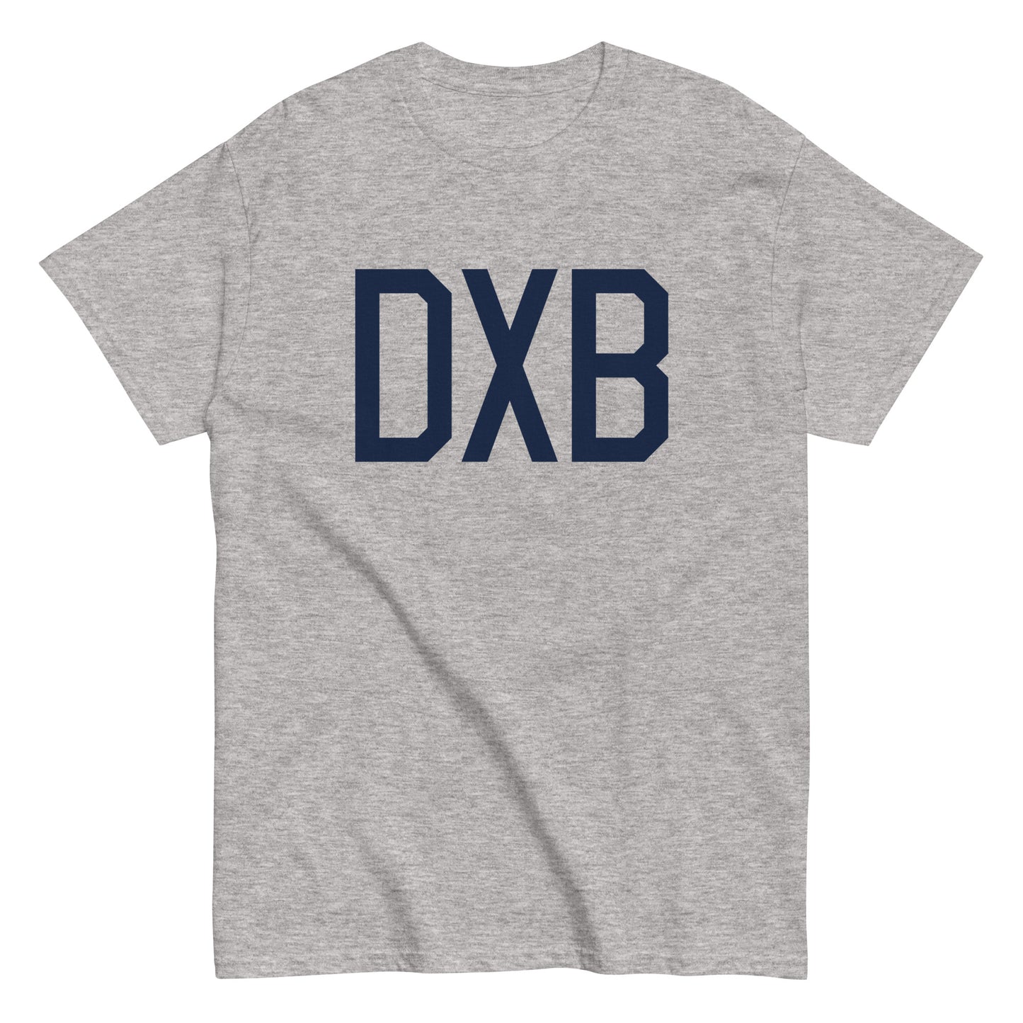Aviation-Theme Men's T-Shirt - Navy Blue Graphic • DXB Dubai • YHM Designs - Image 02
