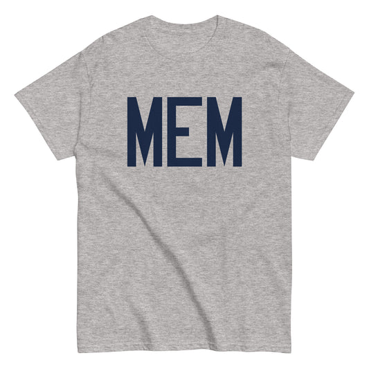 Aviation-Theme Men's T-Shirt - Navy Blue Graphic • MEM Memphis • YHM Designs - Image 02