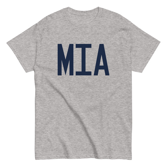 Aviation-Theme Men's T-Shirt - Navy Blue Graphic • MIA Miami • YHM Designs - Image 02