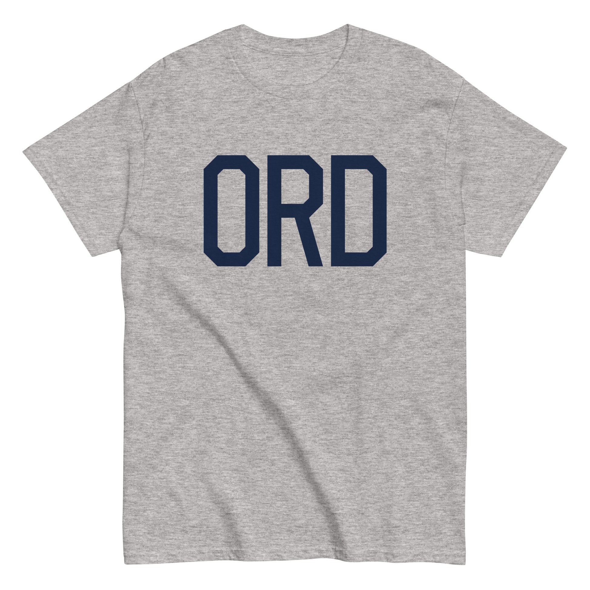 Aviation-Theme Men's T-Shirt - Navy Blue Graphic • ORD Chicago • YHM Designs - Image 02