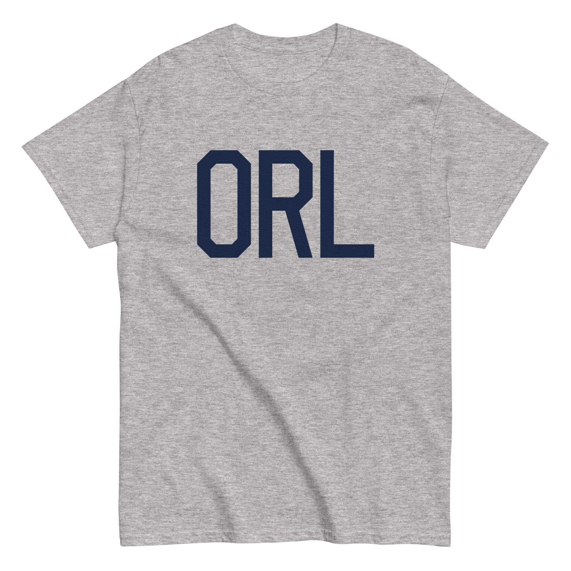 ORL Orlando Men's T-Shirt • Air Force Lettering in Navy Blue • YHM Designs - Image 02