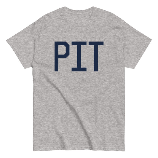 Aviation-Theme Men's T-Shirt - Navy Blue Graphic • PIT Pittsburgh • YHM Designs - Image 02
