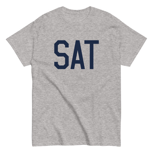 Aviation-Theme Men's T-Shirt - Navy Blue Graphic • SAT San Antonio • YHM Designs - Image 02