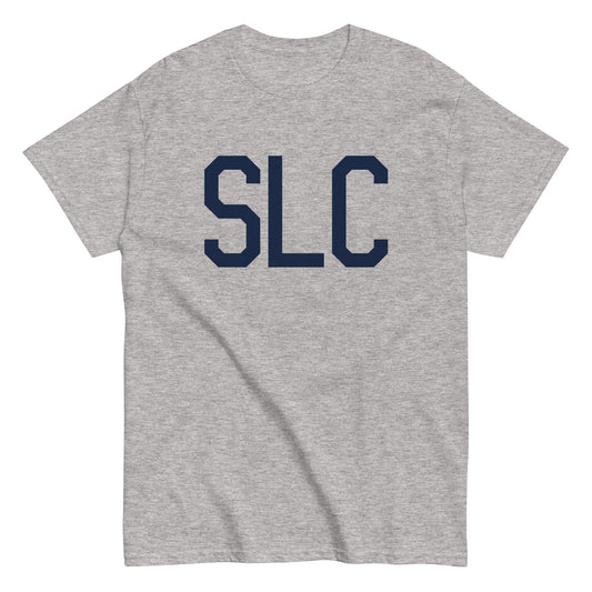 Aviation-Theme Men's T-Shirt - Navy Blue Graphic • SLC Salt Lake City • YHM Designs - Image 02