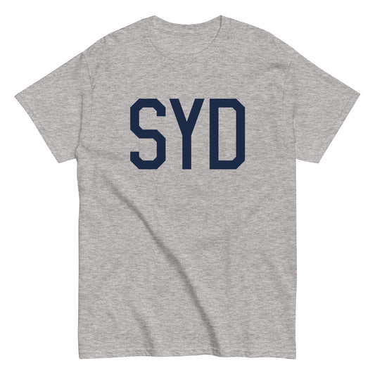 Aviation-Theme Men's T-Shirt - Navy Blue Graphic • SYD Sydney • YHM Designs - Image 02