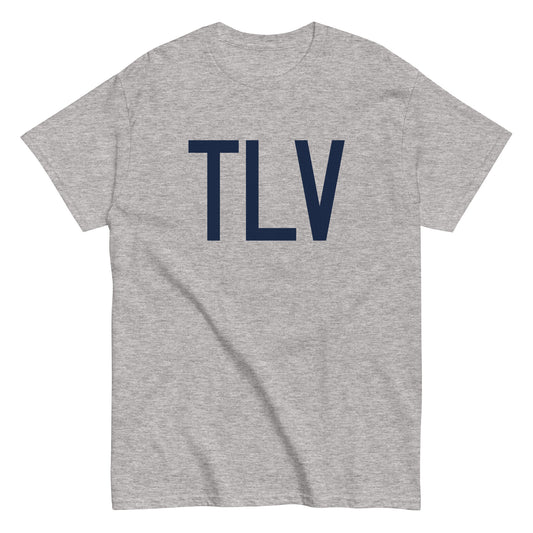 Aviation-Theme Men's T-Shirt - Navy Blue Graphic • TLV Tel Aviv • YHM Designs - Image 02