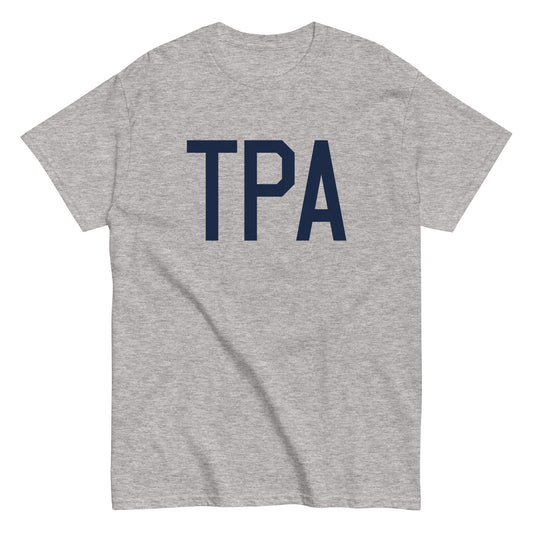 Aviation-Theme Men's T-Shirt - Navy Blue Graphic • TPA Tampa • YHM Designs - Image 02