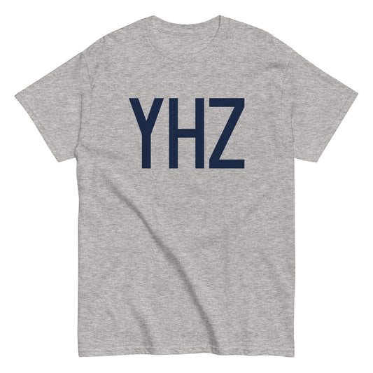 Aviation-Theme Men's T-Shirt - Navy Blue Graphic • YHZ Halifax • YHM Designs - Image 02