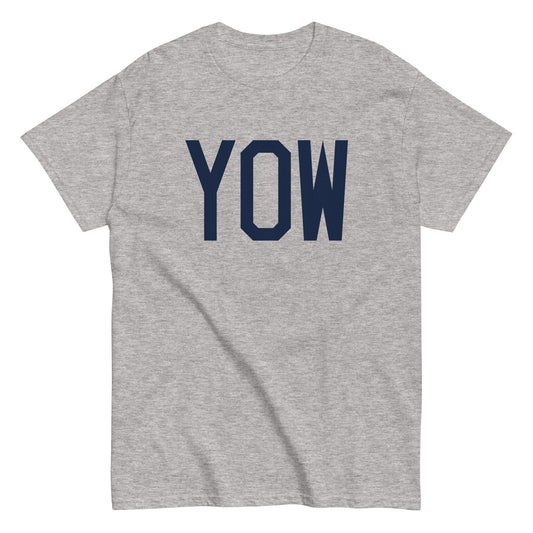 Aviation-Theme Men's T-Shirt - Navy Blue Graphic • YOW Ottawa • YHM Designs - Image 02