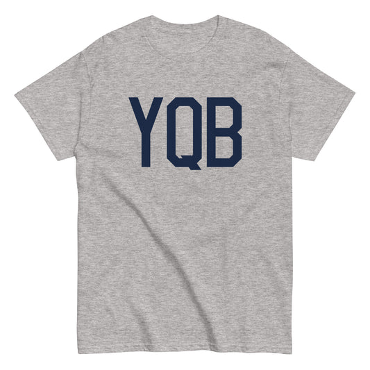 Aviation-Theme Men's T-Shirt - Navy Blue Graphic • YQB Quebec City • YHM Designs - Image 02