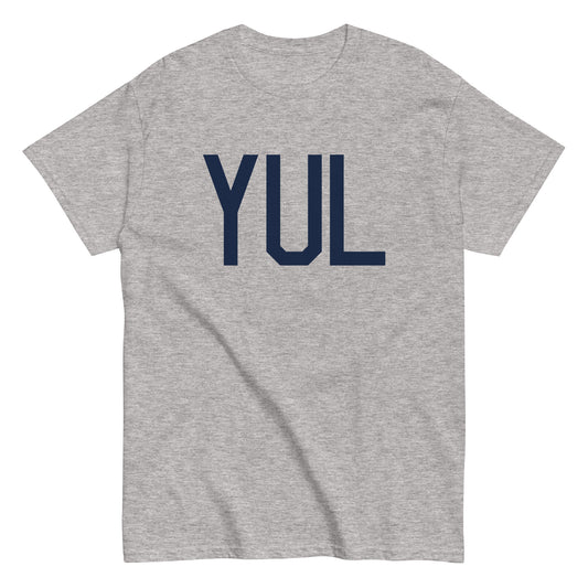 Aviation-Theme Men's T-Shirt - Navy Blue Graphic • YUL Montreal • YHM Designs - Image 02