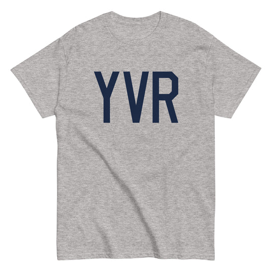 Aviation-Theme Men's T-Shirt - Navy Blue Graphic • YVR Vancouver • YHM Designs - Image 02