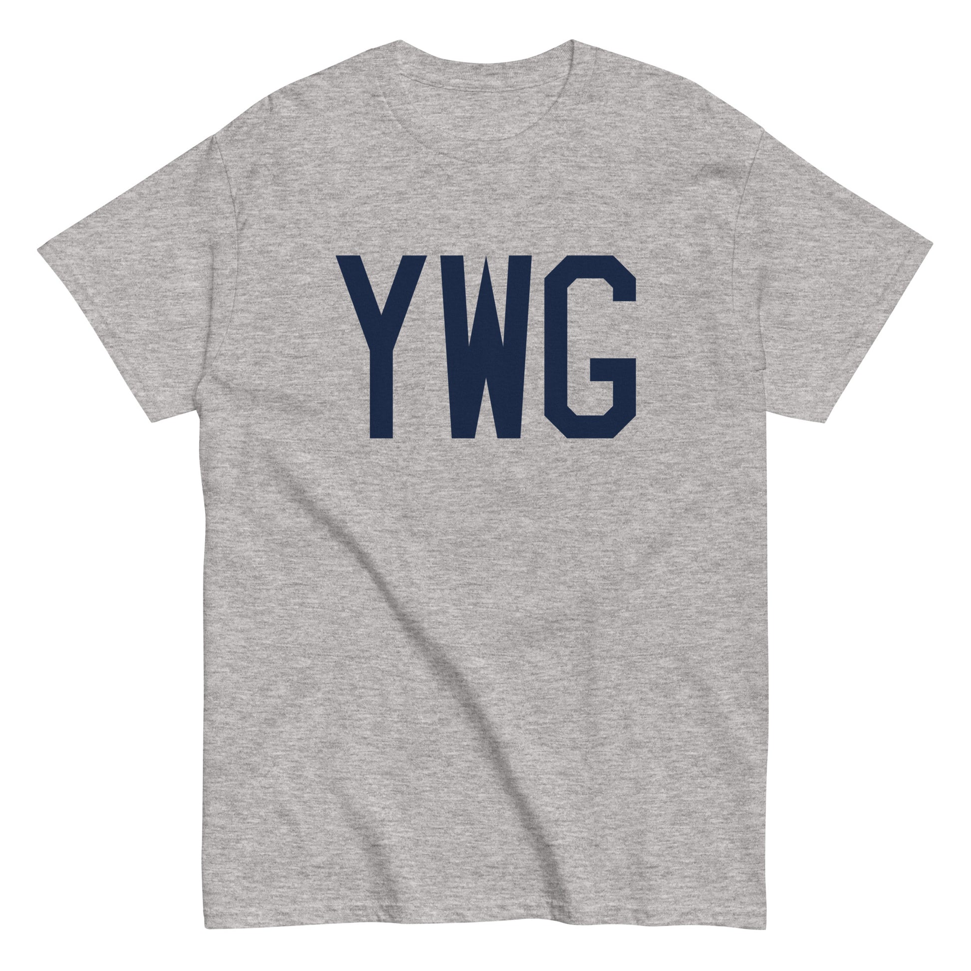 Aviation-Theme Men's T-Shirt - Navy Blue Graphic • YWG Winnipeg • YHM Designs - Image 02