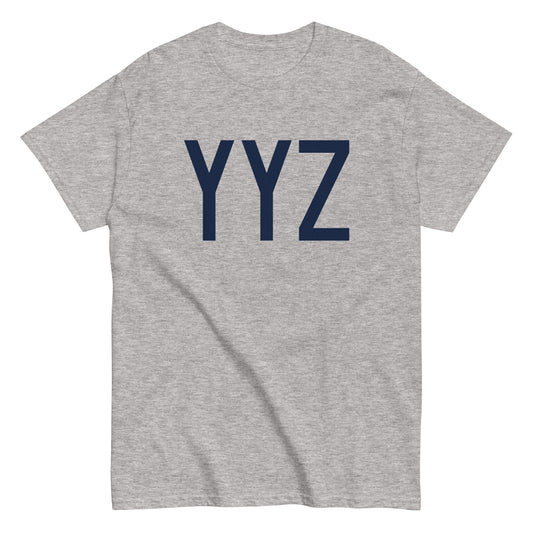 Aviation-Theme Men's T-Shirt - Navy Blue Graphic • YYZ Toronto • YHM Designs - Image 02