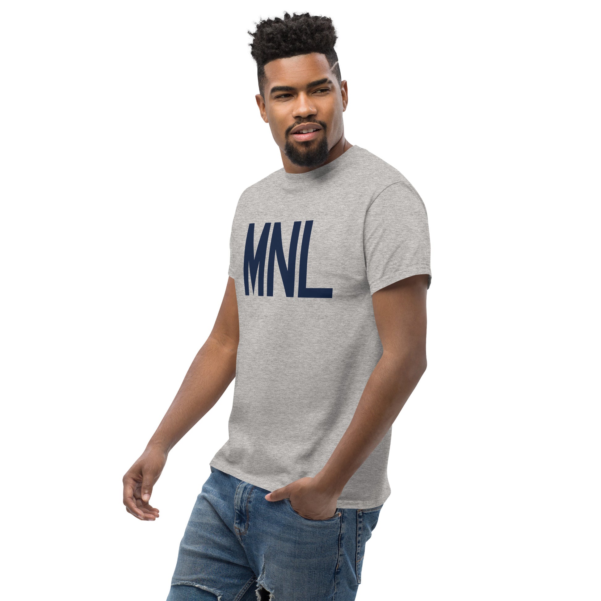 Aviation-Theme Men's T-Shirt - Navy Blue Graphic • MNL Manila • YHM Designs - Image 07