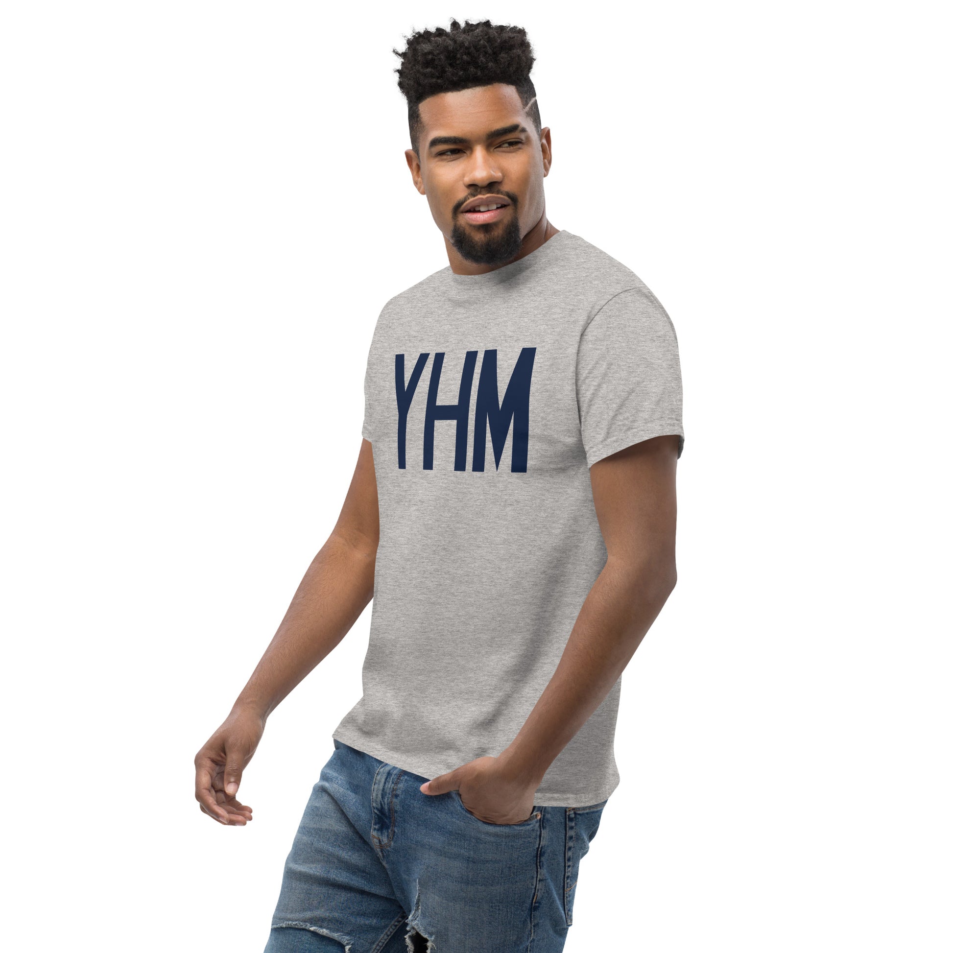 Aviation-Theme Men's T-Shirt - Navy Blue Graphic • YHM Hamilton • YHM Designs - Image 07