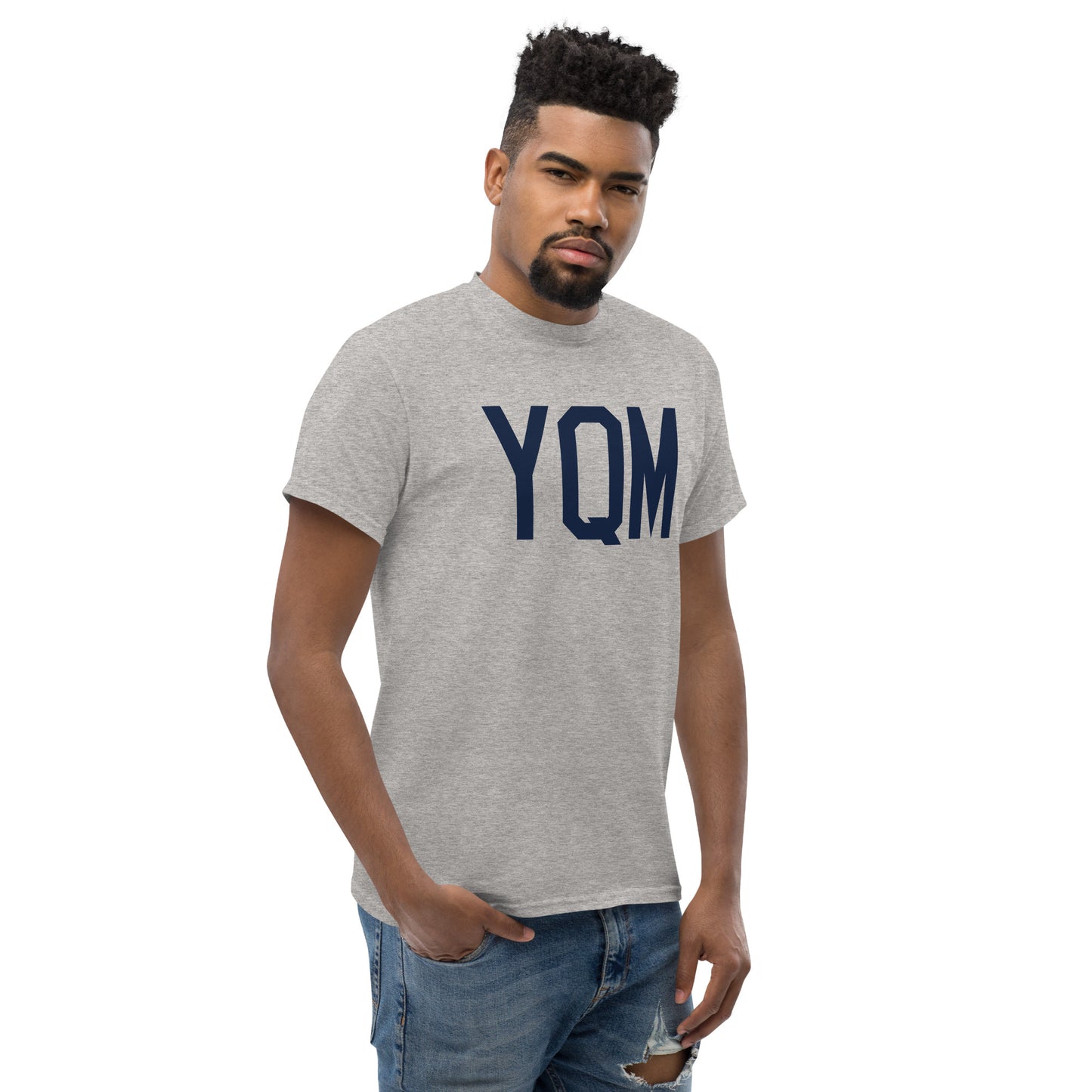 Aviation-Theme Men's T-Shirt - Navy Blue Graphic • YQM Moncton • YHM Designs - Image 08