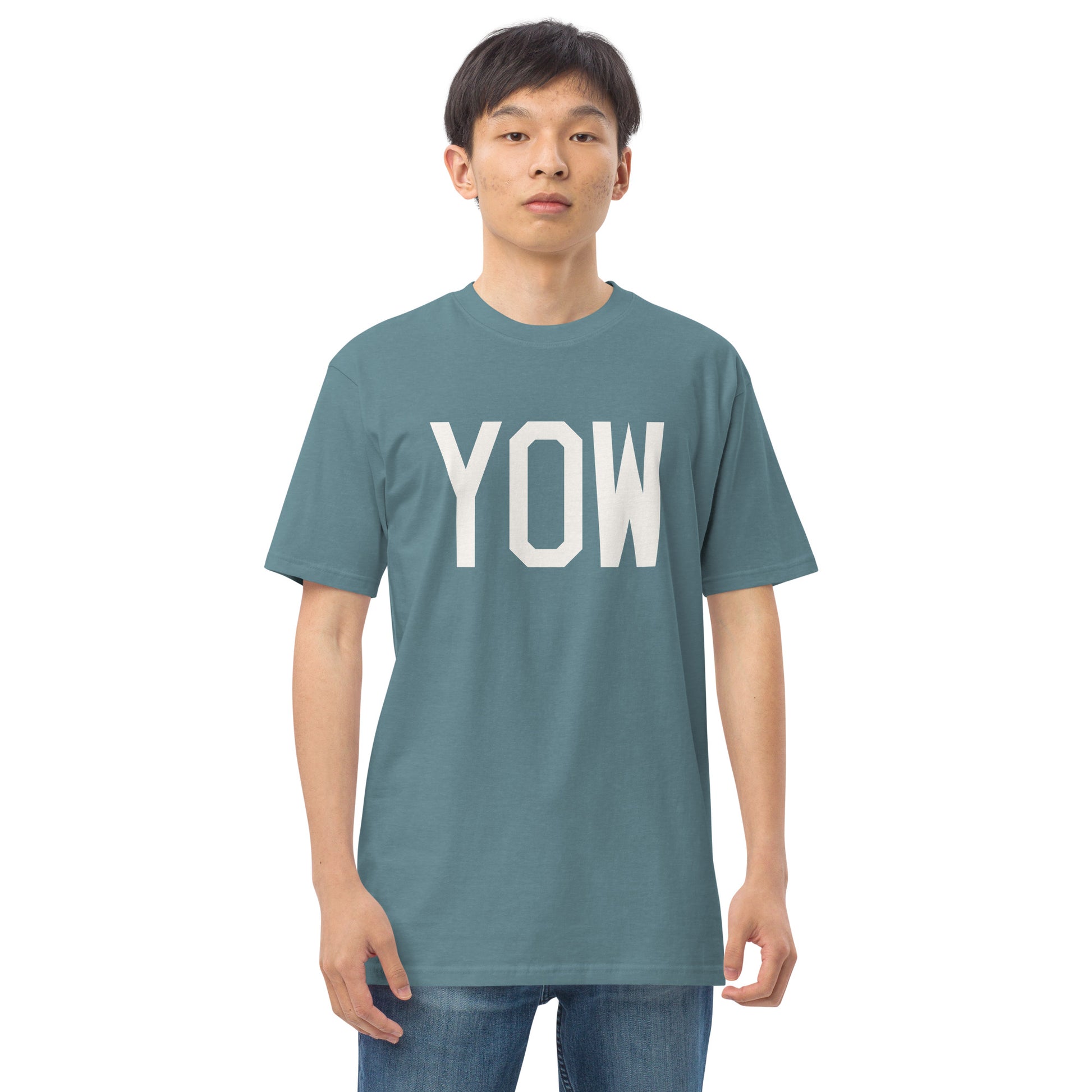 Airport Code Premium T-Shirt • YOW Ottawa • YHM Designs - Image 11