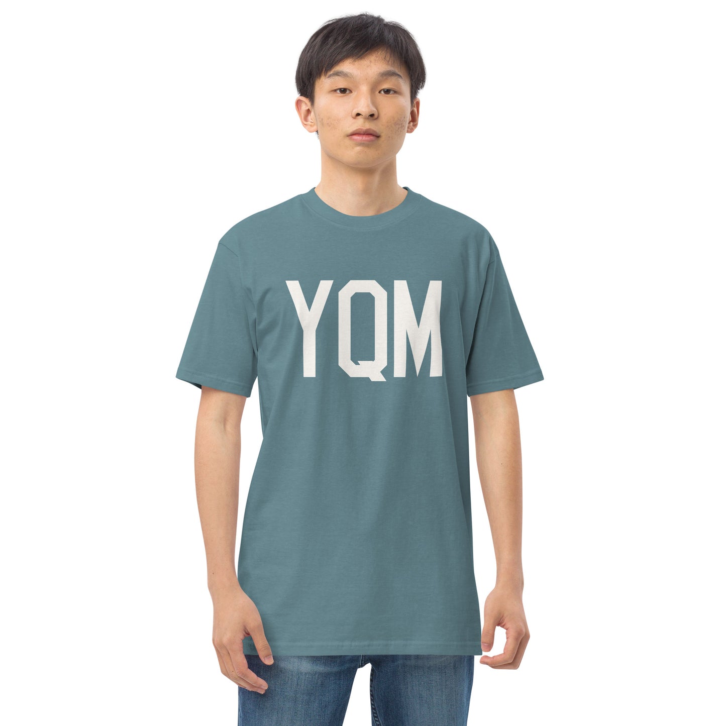 Airport Code Premium T-Shirt • YQM Moncton • YHM Designs - Image 11