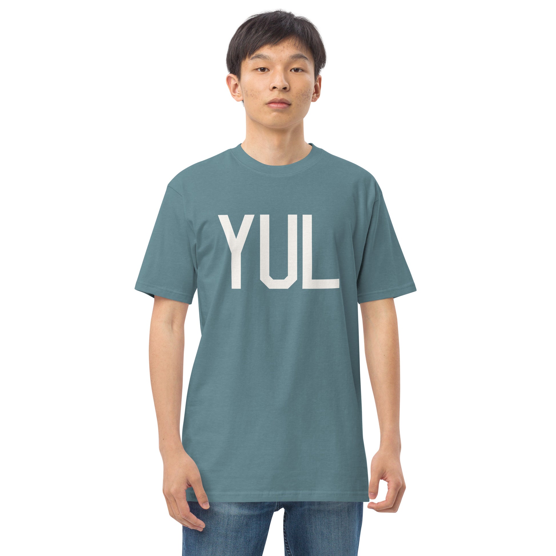 Airport Code Premium T-Shirt • YUL Montreal • YHM Designs - Image 11