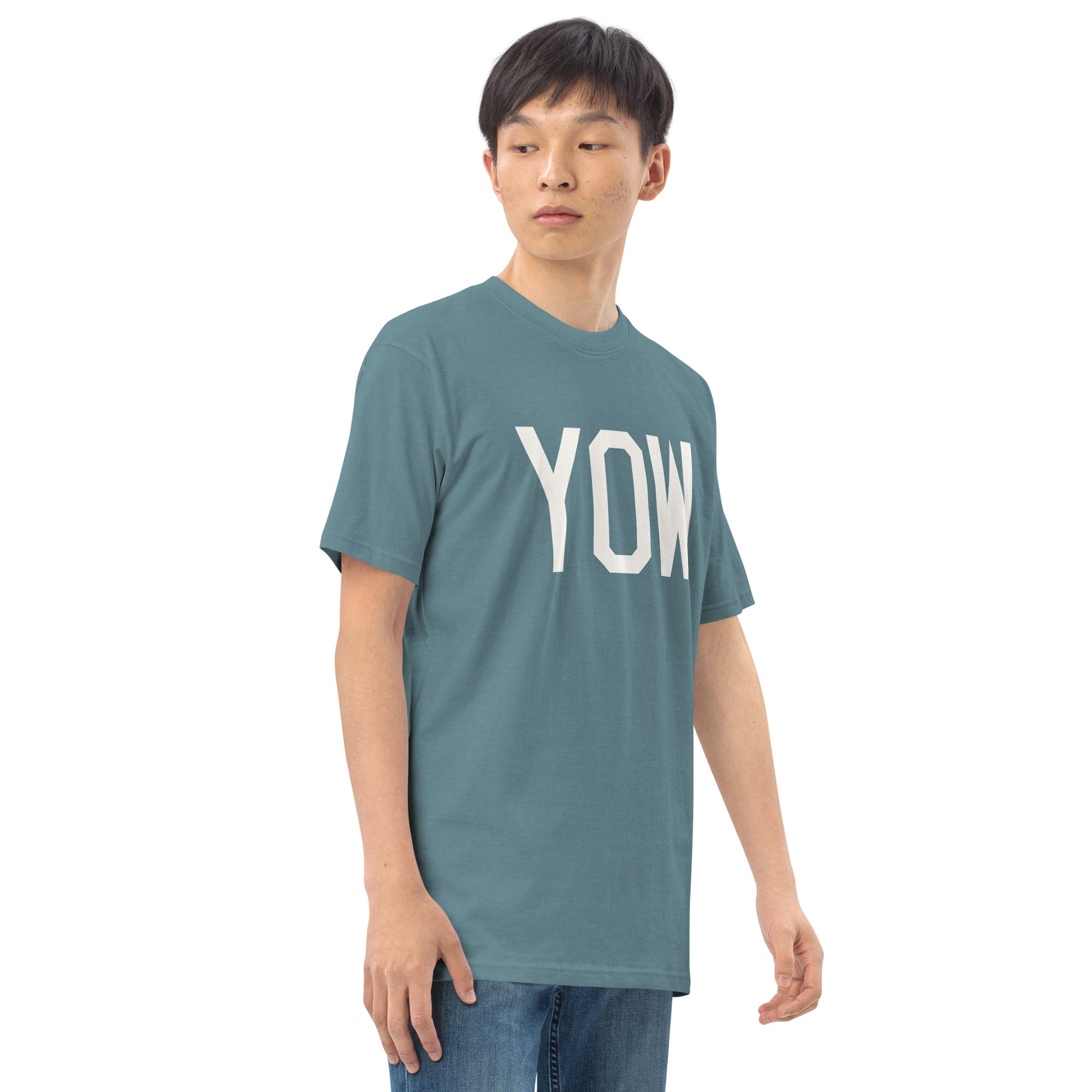 Airport Code Premium T-Shirt • YOW Ottawa • YHM Designs - Image 12