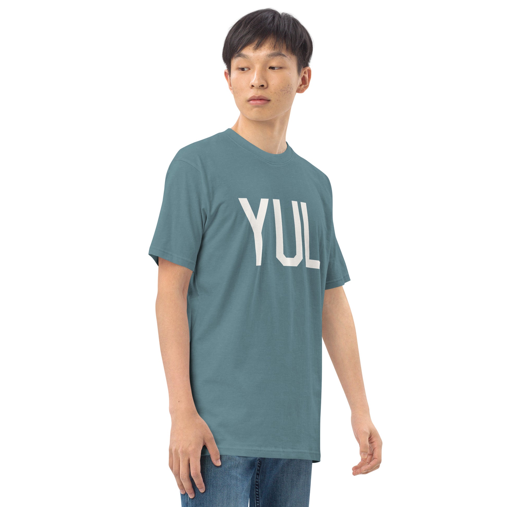 Airport Code Premium T-Shirt • YUL Montreal • YHM Designs - Image 12