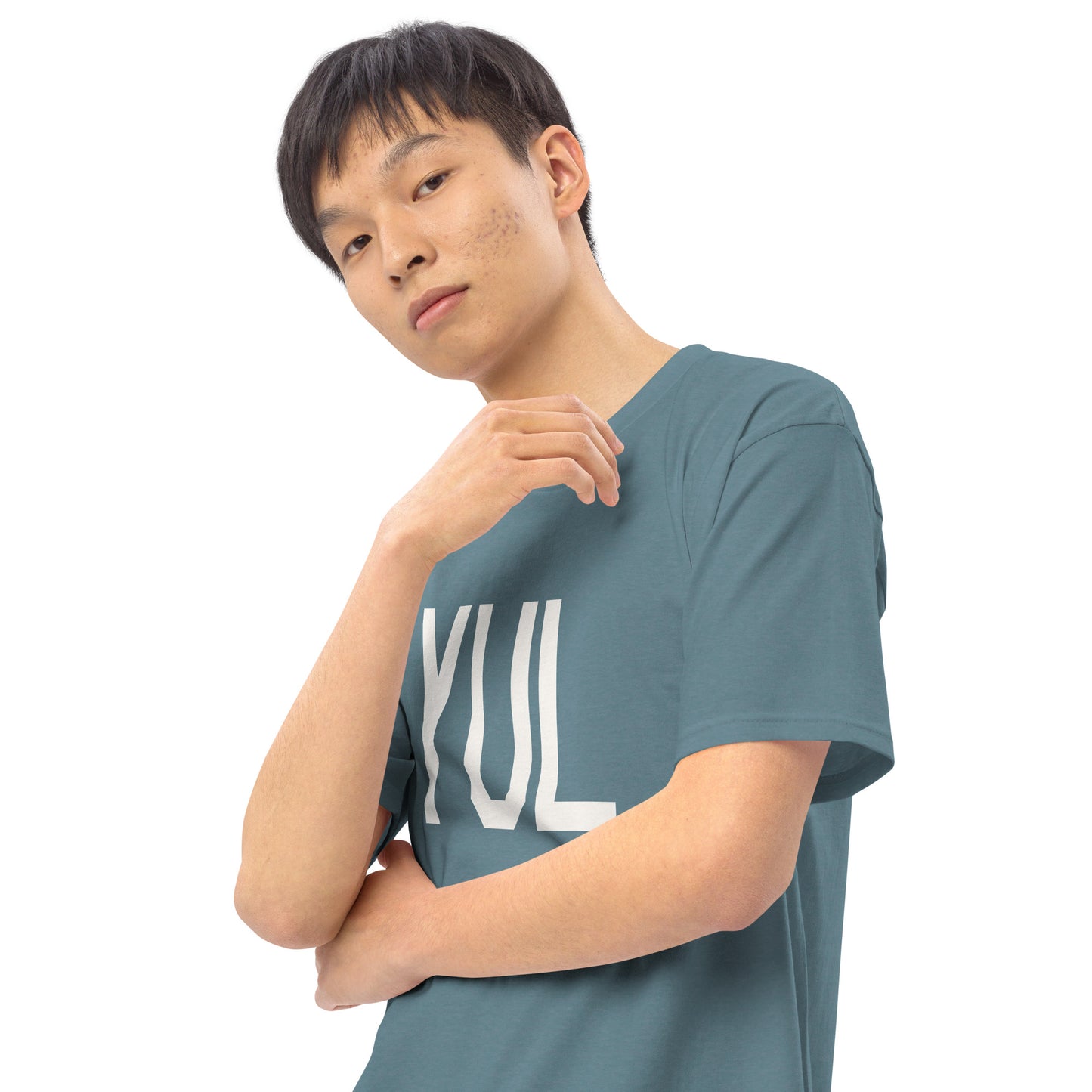 Airport Code Premium T-Shirt • YUL Montreal • YHM Designs - Image 13