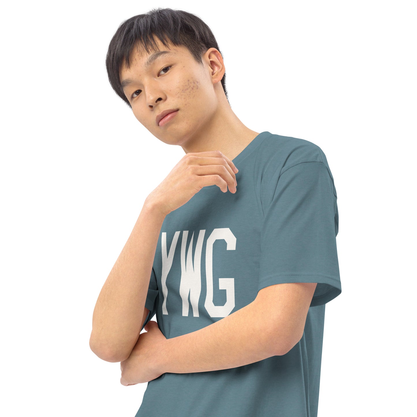 Airport Code Premium T-Shirt • YWG Winnipeg • YHM Designs - Image 13