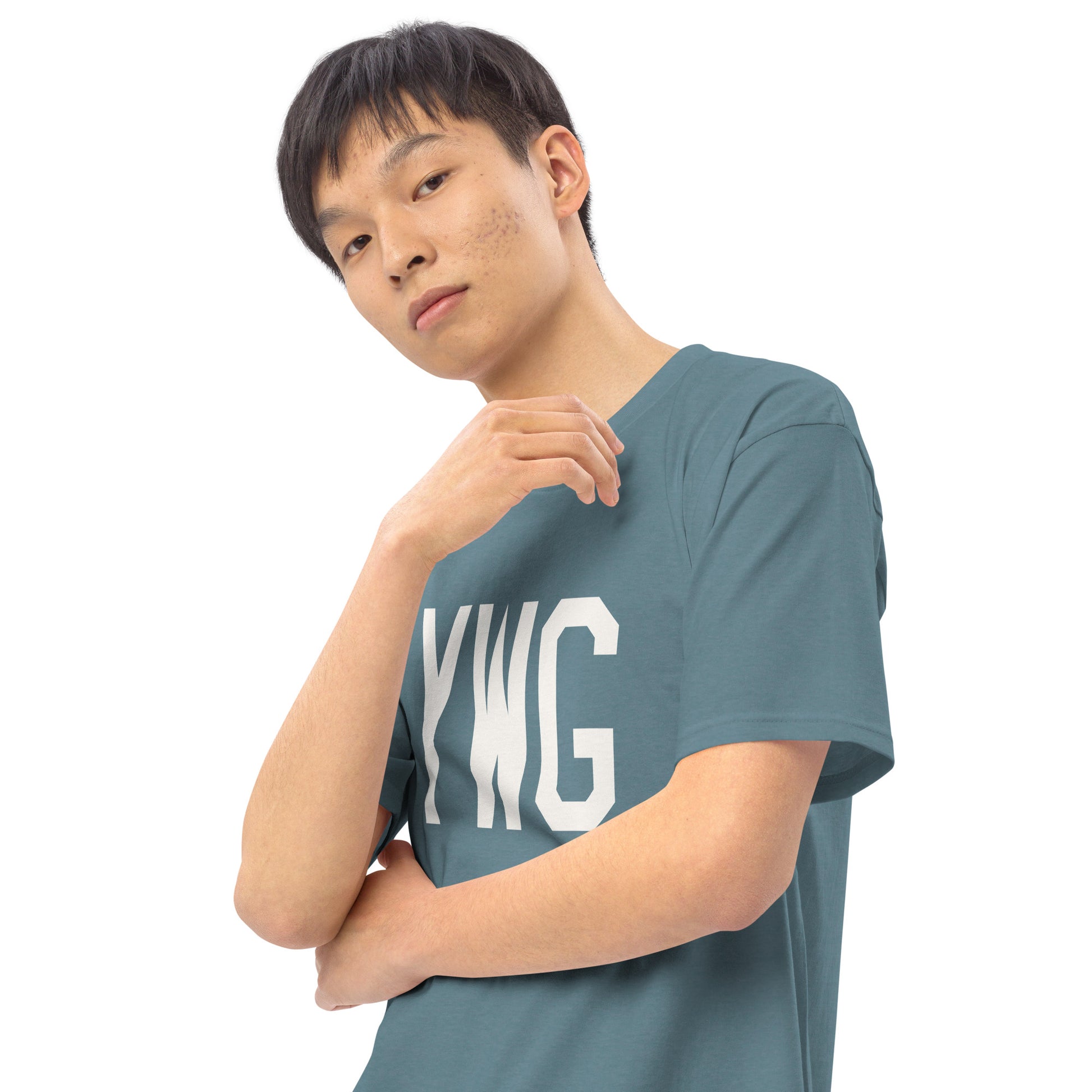 Airport Code Premium T-Shirt • YWG Winnipeg • YHM Designs - Image 13