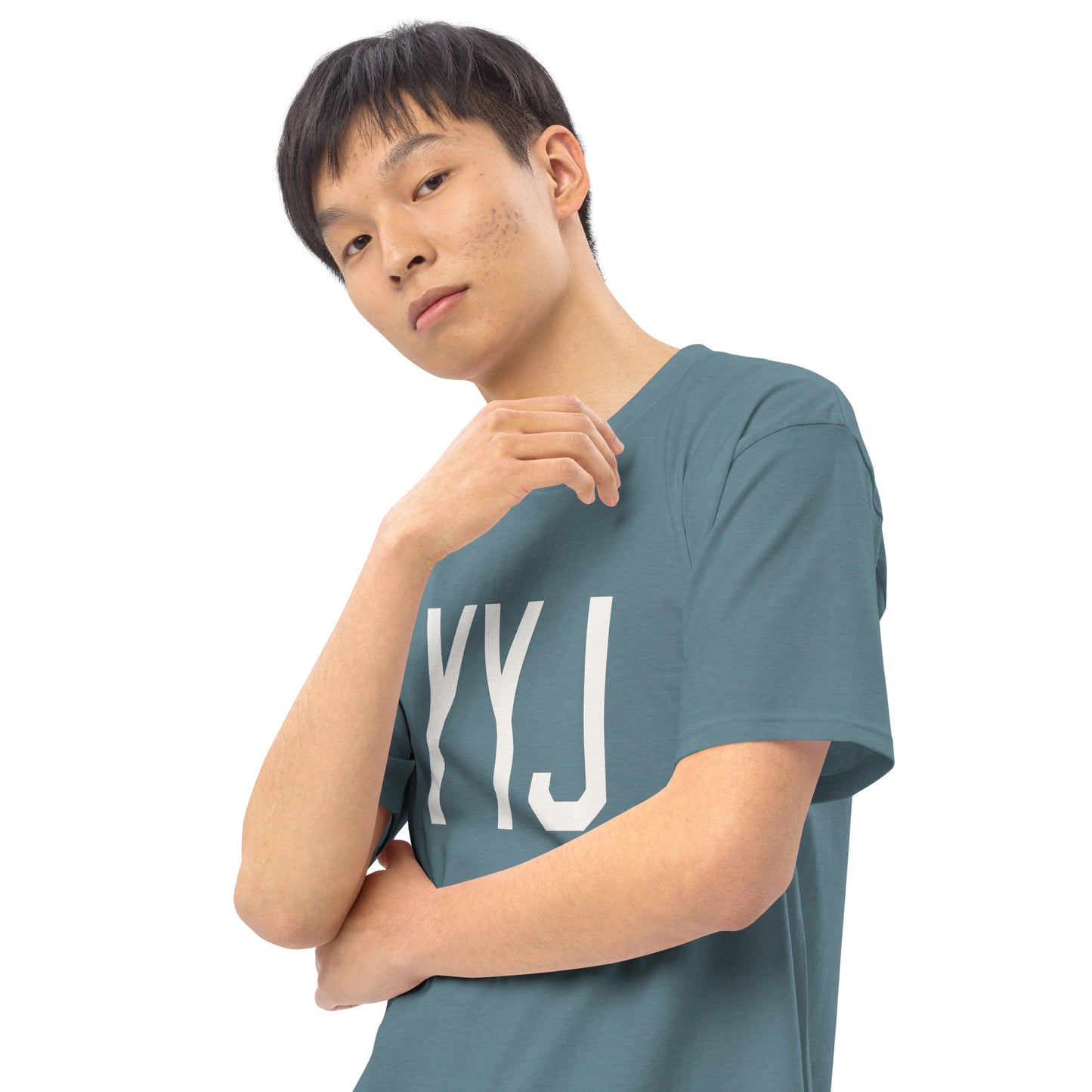 Airport Code Premium T-Shirt • YYJ Victoria • YHM Designs - Image 13