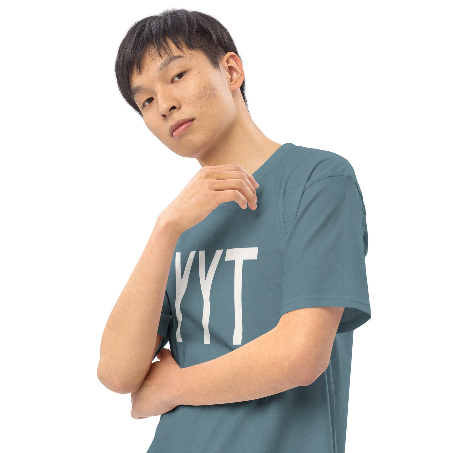 Airport Code Premium T-Shirt • YYT St. John's • YHM Designs - Image 13