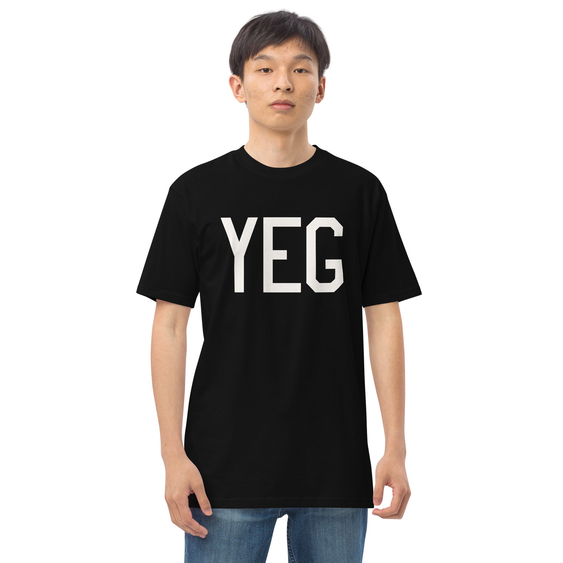 Airport Code Premium T-Shirt • YEG Edmonton • YHM Designs - Image 06