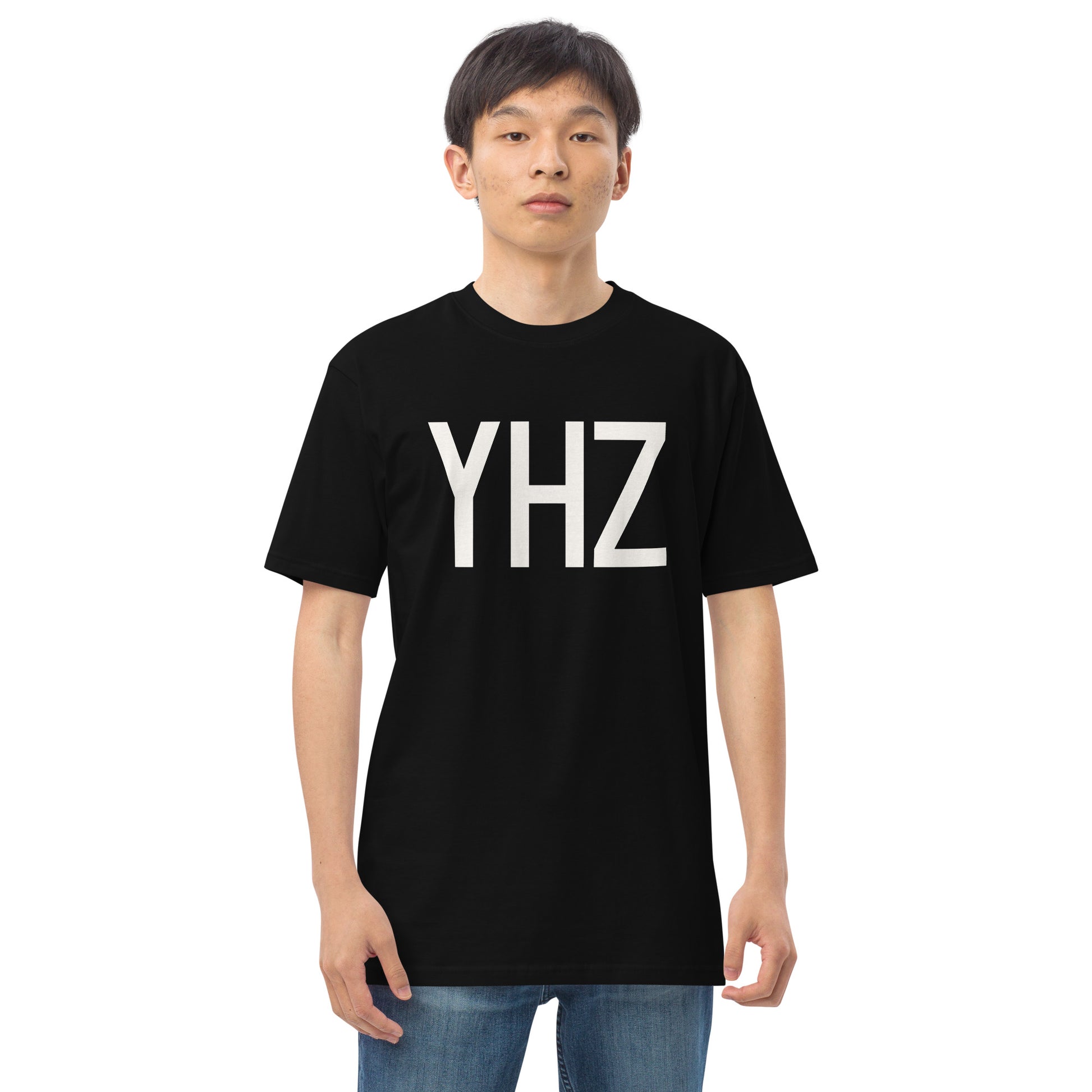 Airport Code Premium T-Shirt • YHZ Halifax • YHM Designs - Image 06