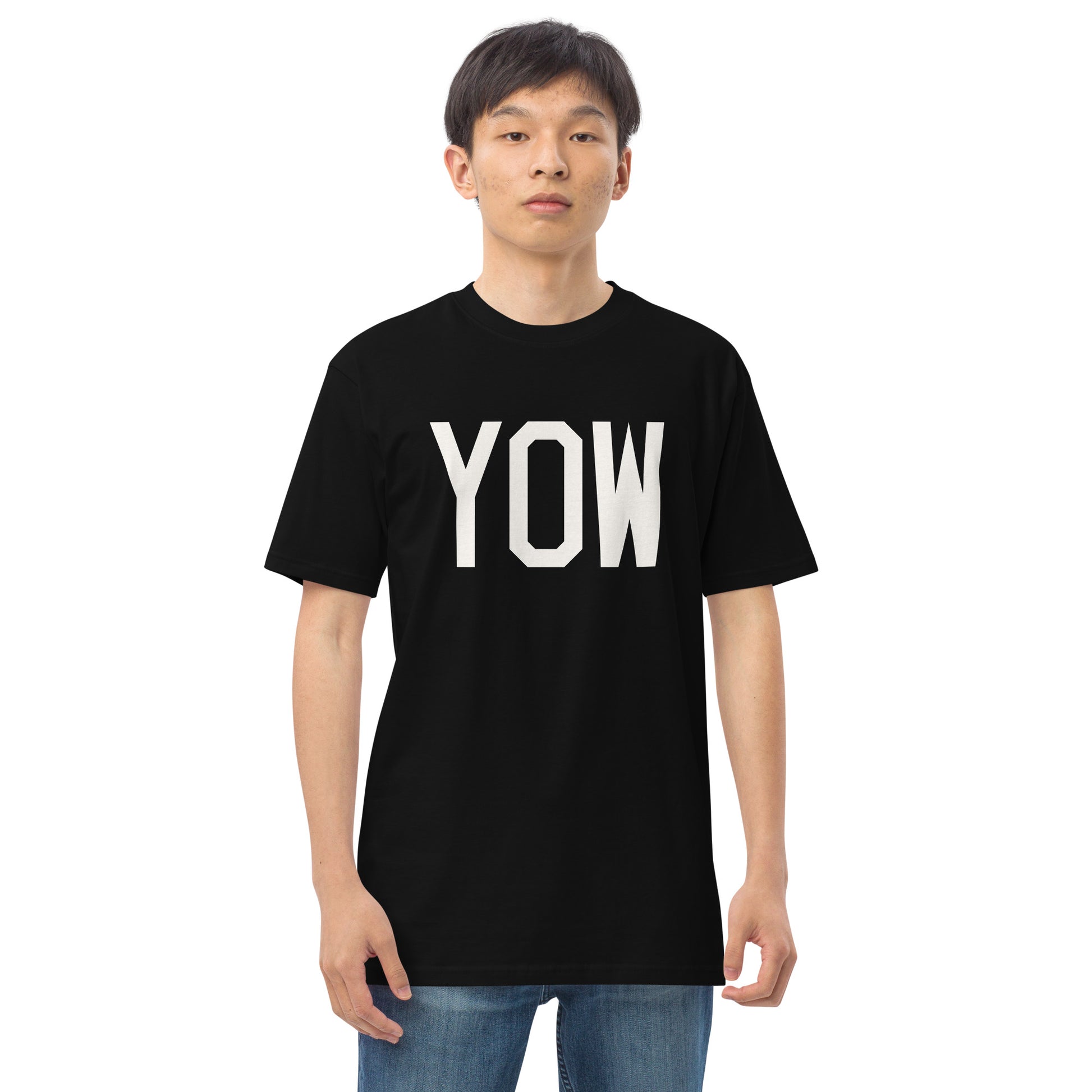Airport Code Premium T-Shirt • YOW Ottawa • YHM Designs - Image 06