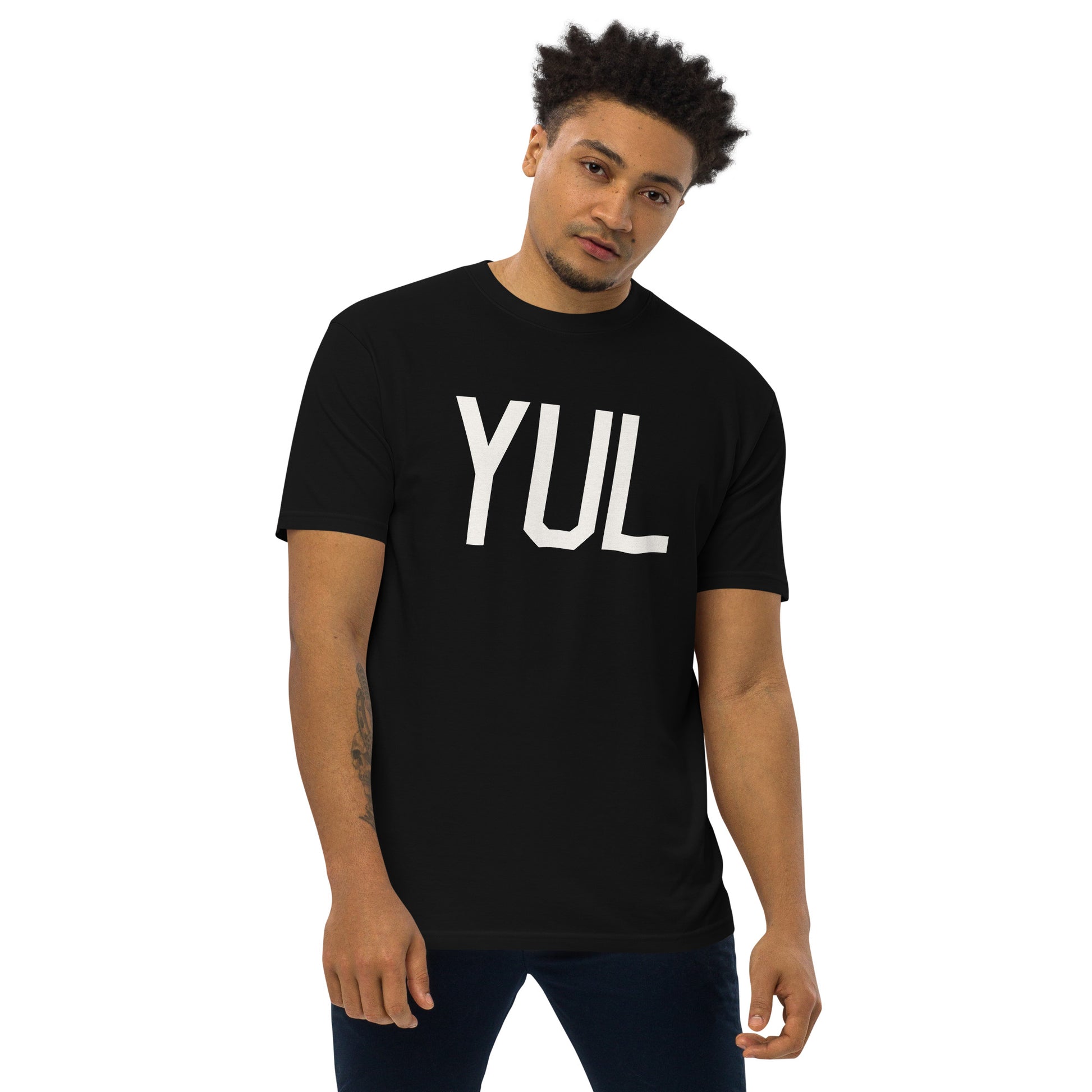 Airport Code Premium T-Shirt • YUL Montreal • YHM Designs - Image 02