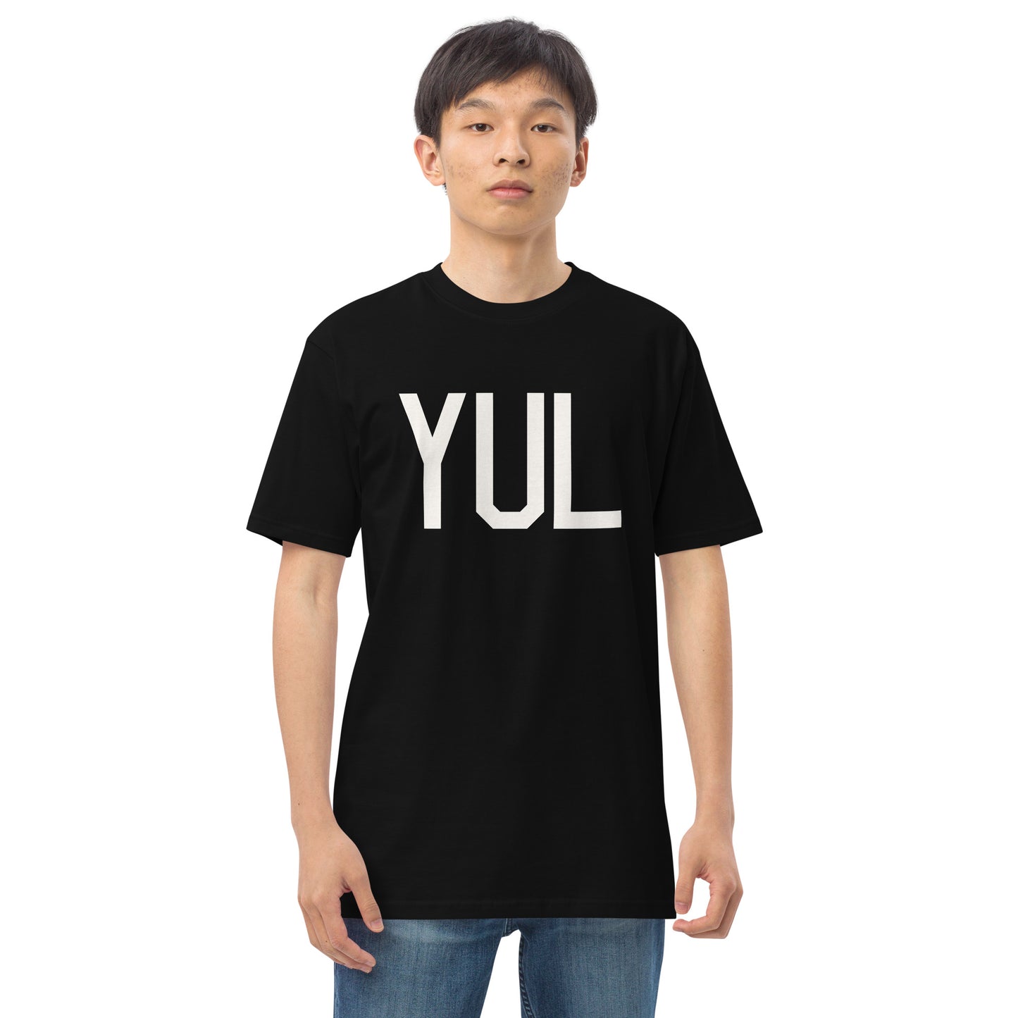 Airport Code Premium T-Shirt • YUL Montreal • YHM Designs - Image 06