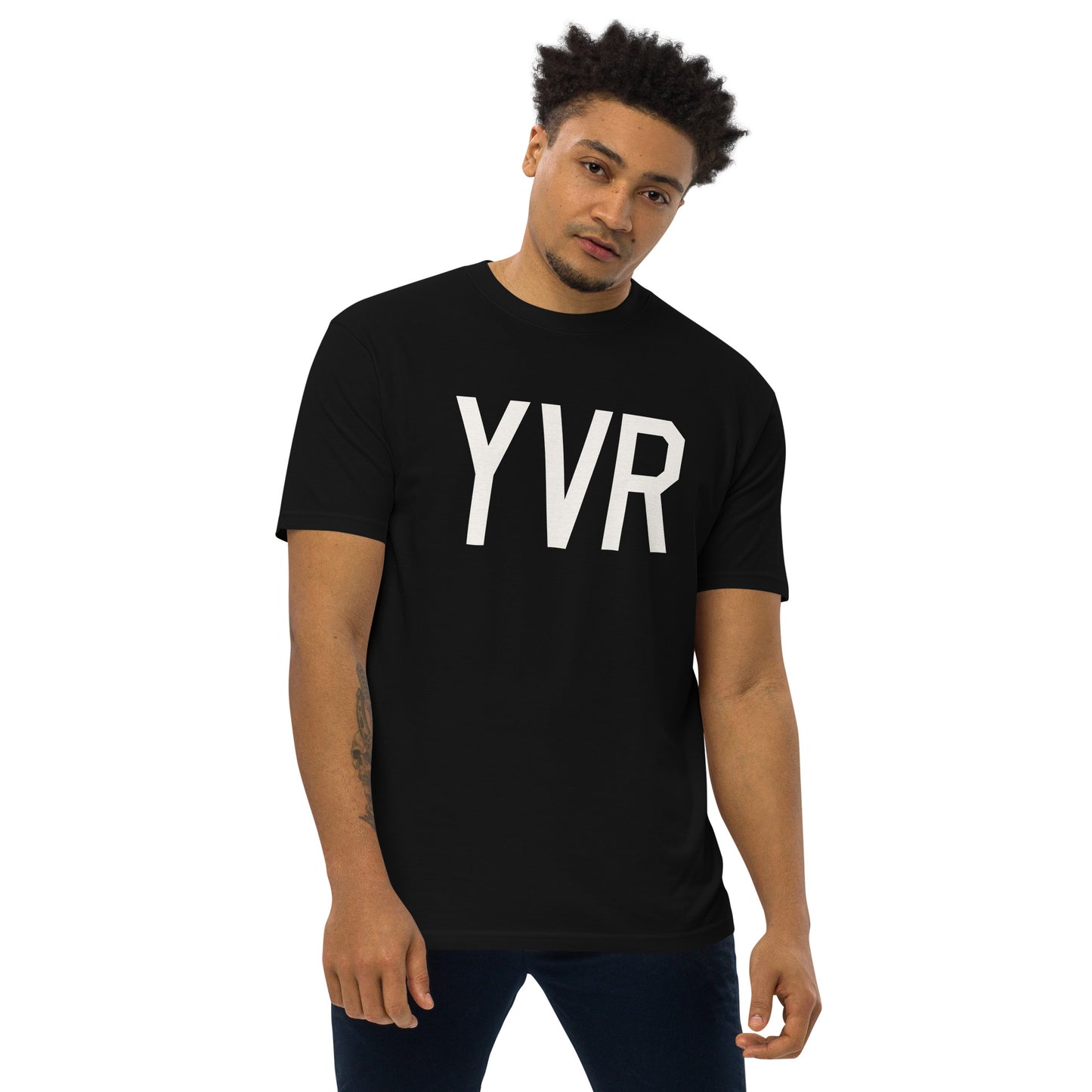 Airport Code Premium T-Shirt • YVR Vancouver • YHM Designs - Image 02