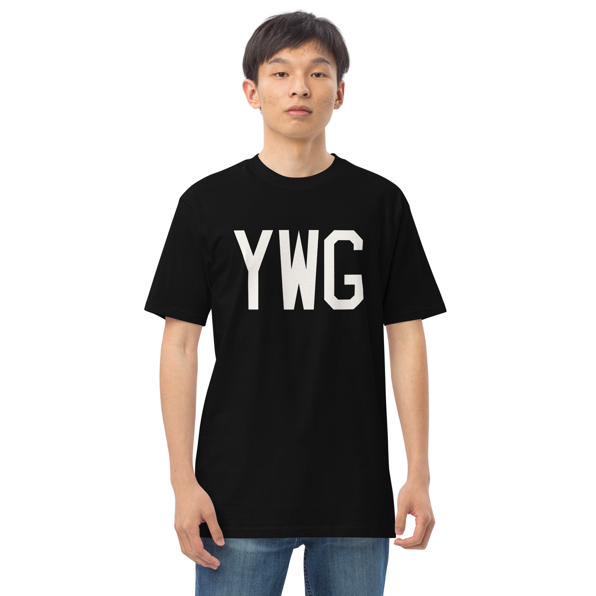 Airport Code Premium T-Shirt • YWG Winnipeg • YHM Designs - Image 06