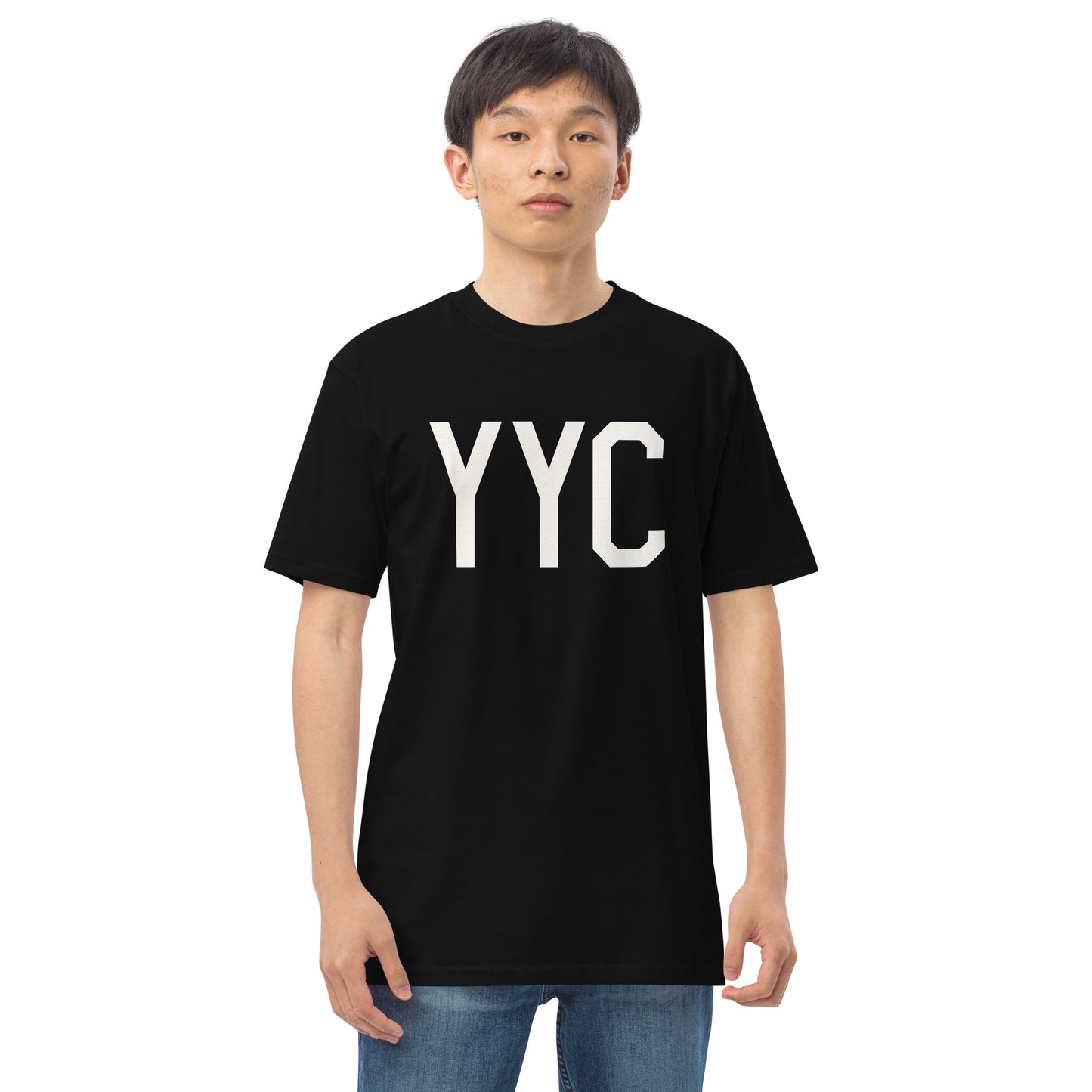 YYC Calgary Alberta Men's Premium Heavyweight T-Shirt