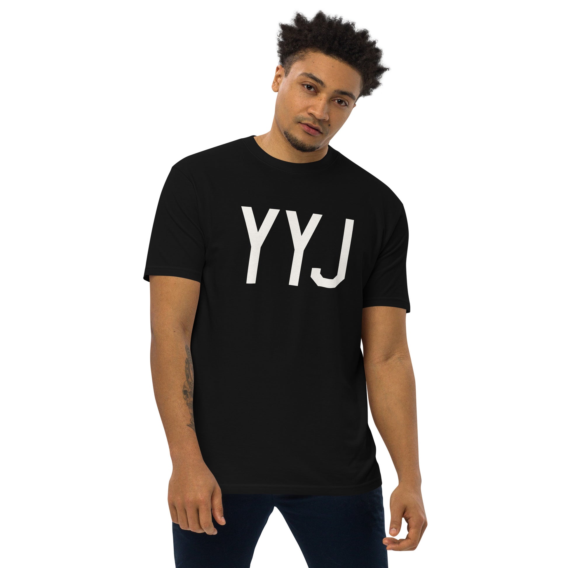 Airport Code Premium T-Shirt • YYJ Victoria • YHM Designs - Image 02